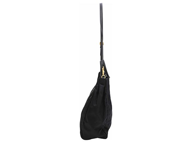 Borsa a tracolla Prada Braided Handle Tessuto in nylon nero - vista 2