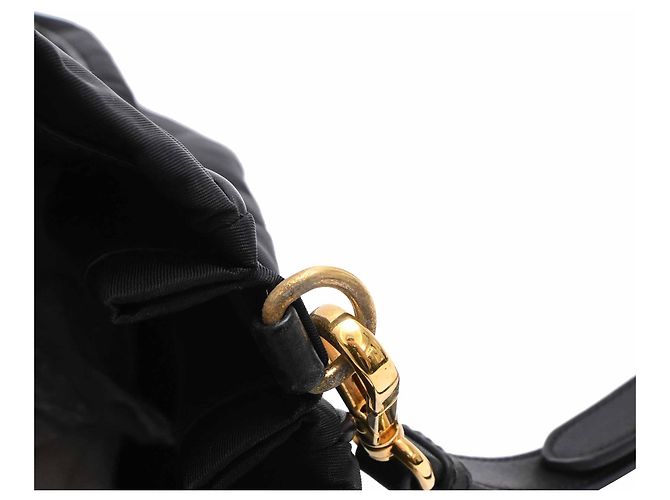 Borsa a tracolla Prada Braided Handle Tessuto in nylon nero - vista 24