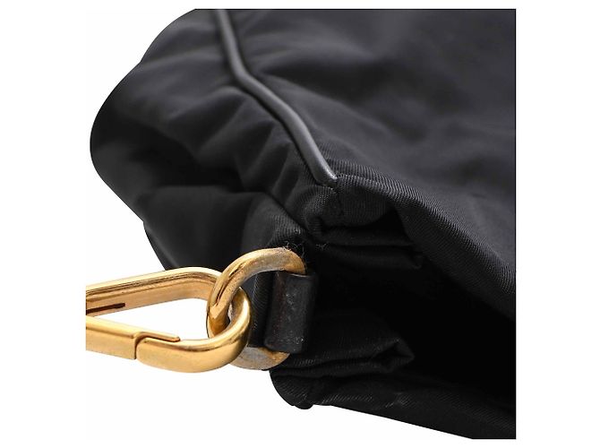Borsa a tracolla Prada Braided Handle Tessuto in nylon nero - vista 25