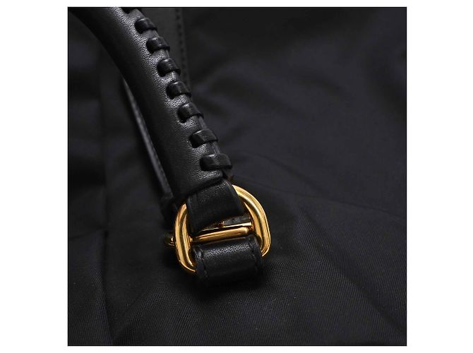 Borsa a tracolla Prada Braided Handle Tessuto in nylon nero - vista 26