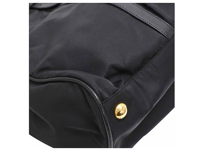 Borsa a tracolla Prada Braided Handle Tessuto in nylon nero - vista 31