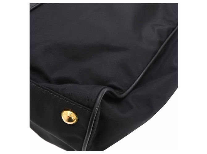Borsa a tracolla Prada Braided Handle Tessuto in nylon nero - vista 32