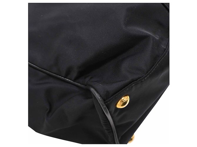 Borsa a tracolla Prada Braided Handle Tessuto in nylon nero - vista 33