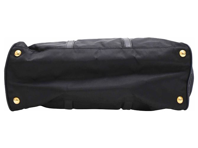 Borsa a tracolla Prada Braided Handle Tessuto in nylon nero - vista 4