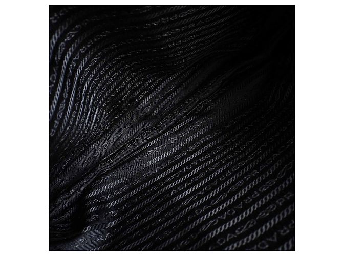 Borsa a tracolla Prada Braided Handle Tessuto in nylon nero - vista 5