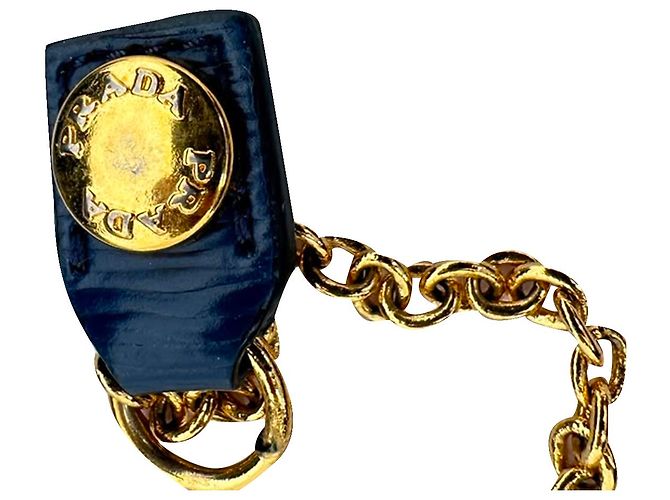 Prada Vitello Move Klappendokumentenmäppchen aus blauem Leder Hellblau - Ansicht 11