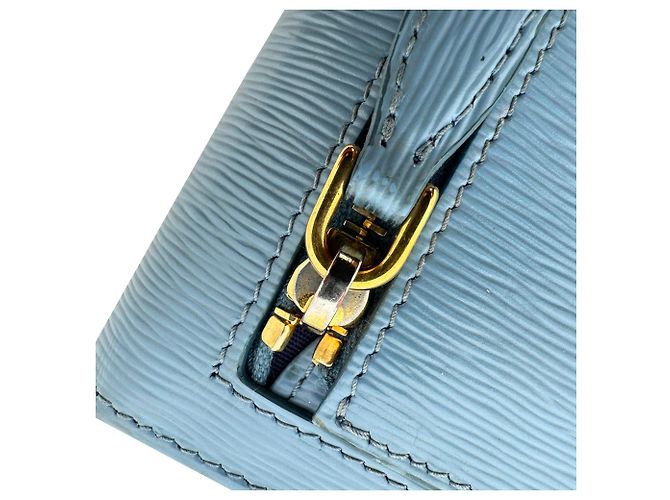 Prada Vitello Move Klappendokumentenmäppchen aus blauem Leder Hellblau - Ansicht 6