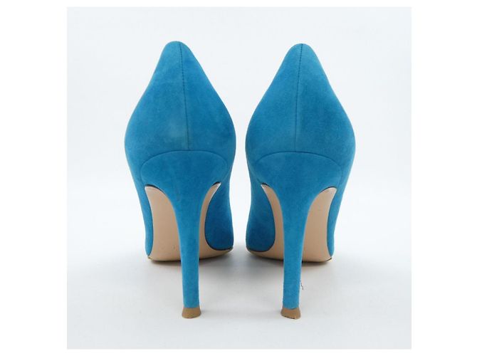 Autre Marque Gianvito Rossi Pumps aus Leder Blau - Ansicht 5