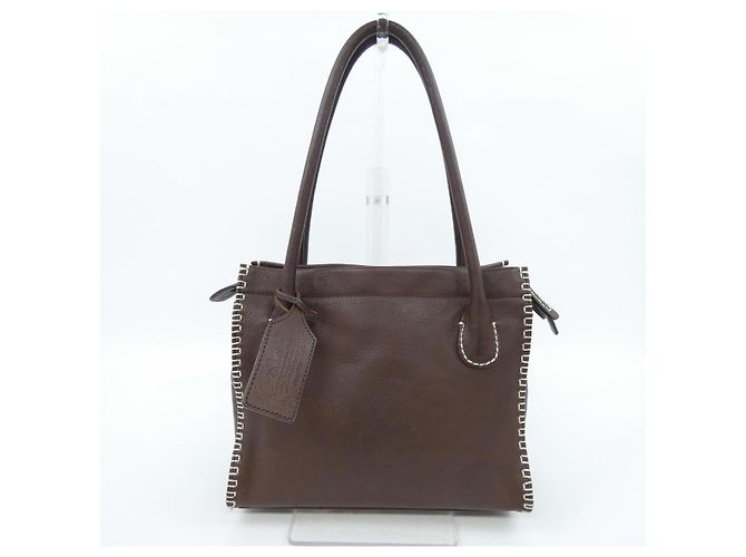 Autre Marque Borsa a mano in pelle Dakota Marrone - vista 3