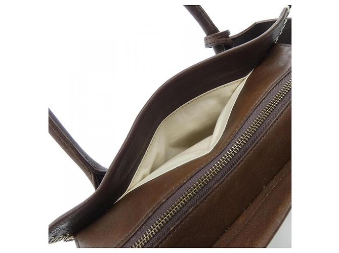 Autre Marque Borsa a mano in pelle Dakota Marrone - vista 7