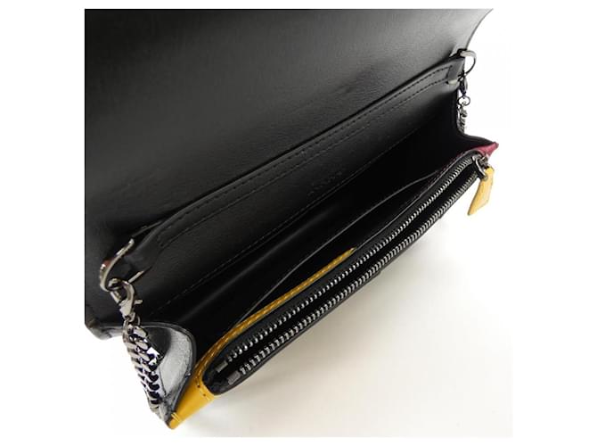 Autre Marque Borsa a bustina Akris Anouk Nero Blu Giallo Blu navy - vista 6