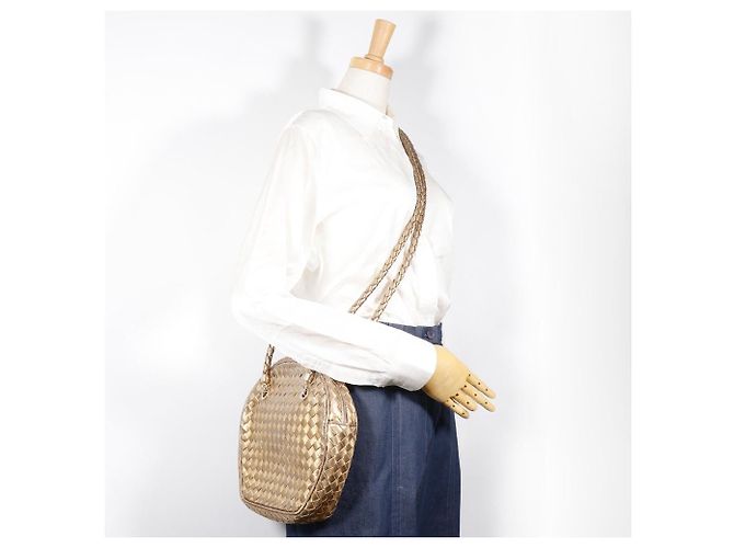 Borsa a tracolla 2way in pelle di vitello Intrecciato Bottega Veneta - vista 17