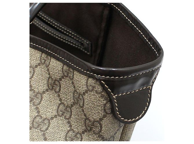 Gucci Borsa a tracolla shopper in tela GG Supreme Marrone - vista 10