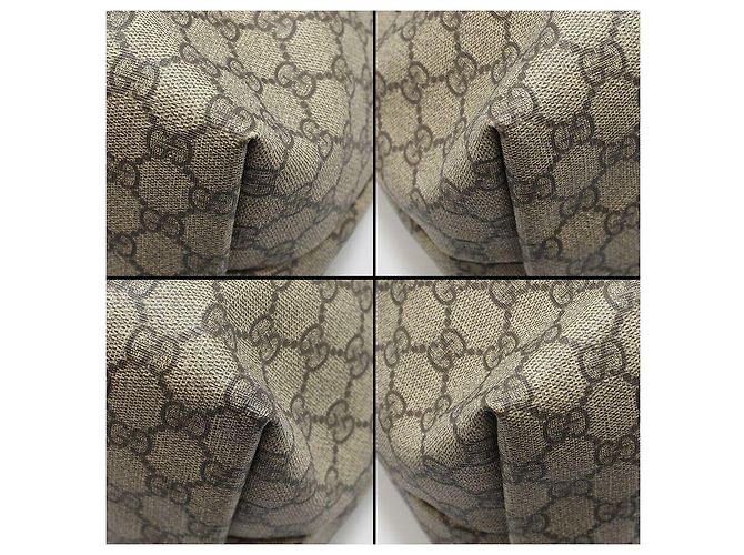 Gucci Borsa a tracolla shopper in tela GG Supreme Marrone - vista 13