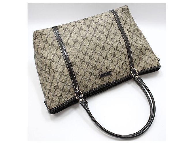 Gucci Borsa a tracolla shopper in tela GG Supreme Marrone - vista 3
