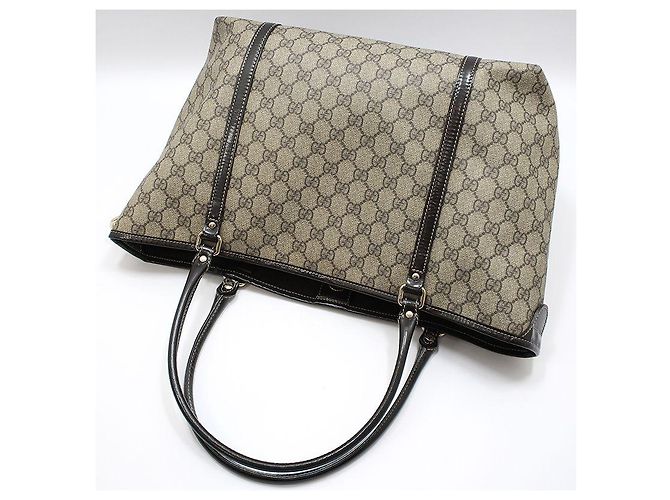 Gucci Borsa a tracolla shopper in tela GG Supreme Marrone - vista 4