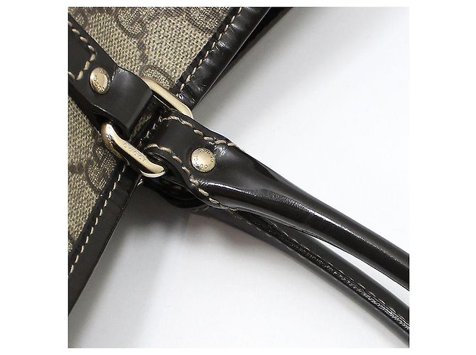 Gucci Borsa a tracolla shopper in tela GG Supreme Marrone - vista 7