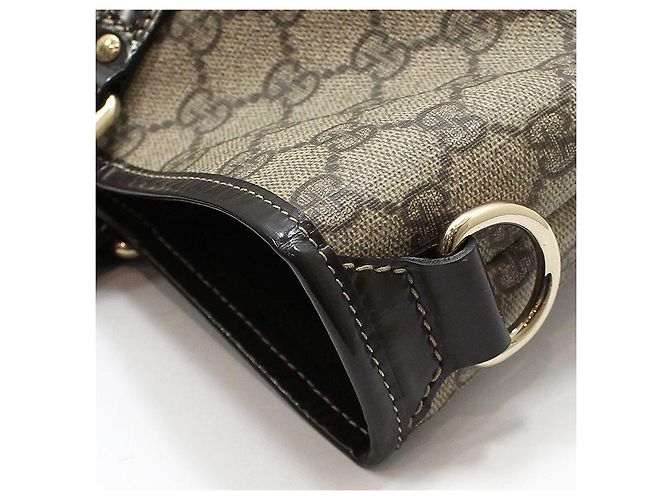Gucci Borsa a tracolla shopper in tela GG Supreme Marrone - vista 9