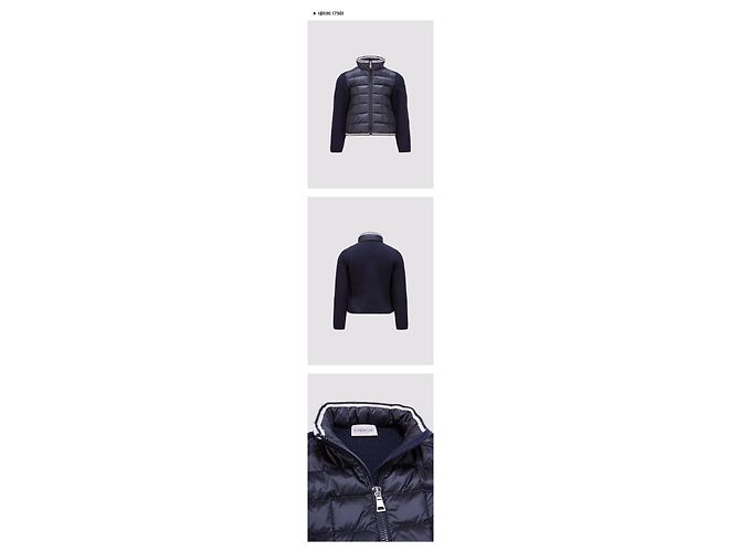 Moncler Junior Steppjacke aus Wolle mit Reißverschluss Mehrfarben - Ansicht 4