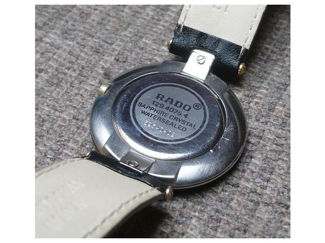 Autre Marque Relógio Quartz Rado Coupole ref. 129.4075.4 Preto Dourado - vista 3