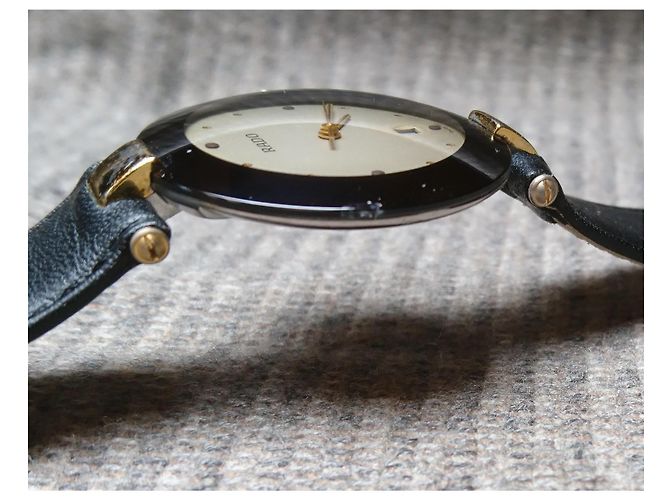 Autre Marque Relógio Quartz Rado Coupole ref. 129.4075.4 Preto Dourado - vista 6