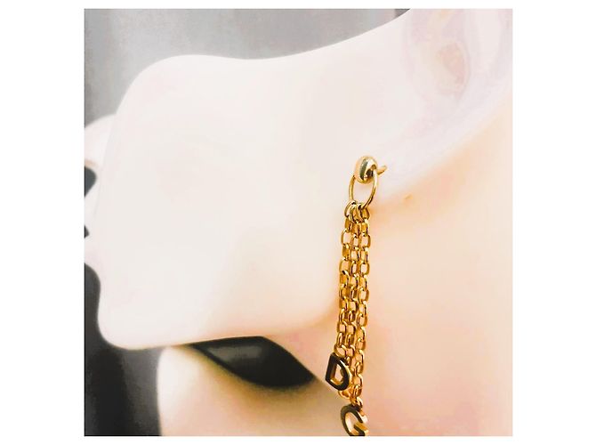 Dolce & Gabbana goldfarbene Logo-Ohrringe Golden - Ansicht 10