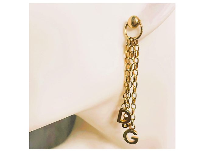 Dolce & Gabbana goldfarbene Logo-Ohrringe Golden - Ansicht 13