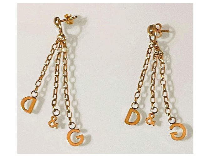 Dolce & Gabbana goldfarbene Logo-Ohrringe Golden - Ansicht 15