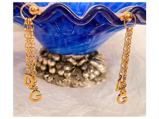 Dolce & Gabbana goldfarbene Logo-Ohrringe Golden - Ansicht 16