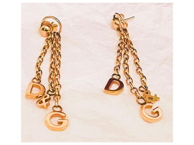 Dolce & Gabbana goldfarbene Logo-Ohrringe Golden - Ansicht 18