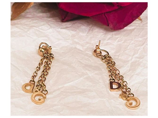 Dolce & Gabbana goldfarbene Logo-Ohrringe Golden - Ansicht 4