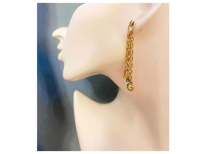 Dolce & Gabbana goldfarbene Logo-Ohrringe Golden - Ansicht 5