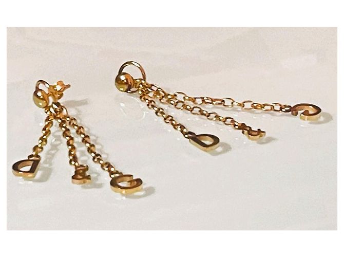 Dolce & Gabbana goldfarbene Logo-Ohrringe Golden - Ansicht 6