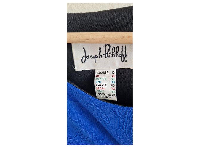 Joseph Ribkoff Abito in Jacquard Blu e Nero - vista 2