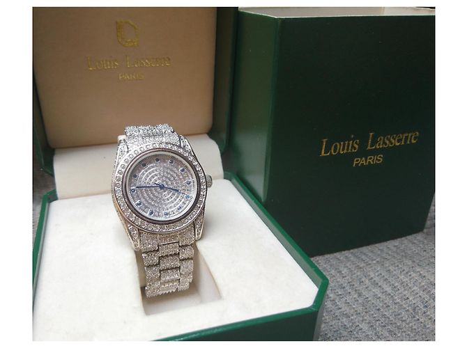 Autre Marque Relógio de Quartzo Louis Lasserre Paris com Safiras Prata - vista 2