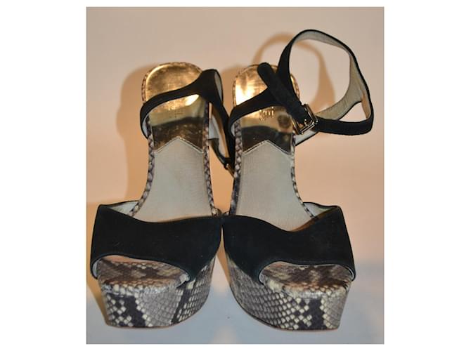 Michael Kors High-Heel-Sandalen mit Python-Print Schwarz Python drucken - Ansicht 3