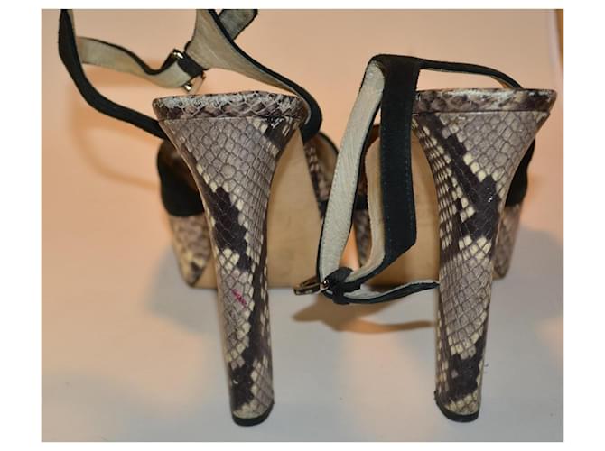 Michael Kors High-Heel-Sandalen mit Python-Print Schwarz Python drucken - Ansicht 4