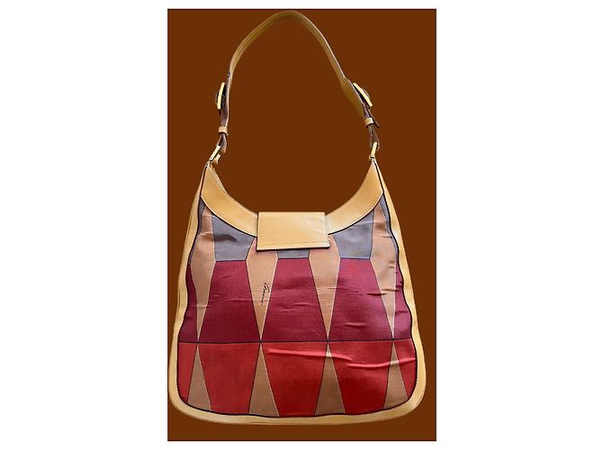 Borsa a mano Gucci Jackie stampa geometrica Marrone Rosso - vista 3