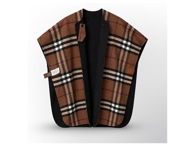Capa reversible Burberry estampado Check Castaño Negro - vista 14