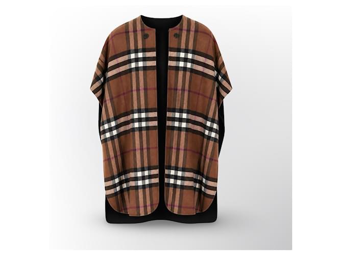 Capa reversible Burberry estampado Check Castaño Negro - vista 15