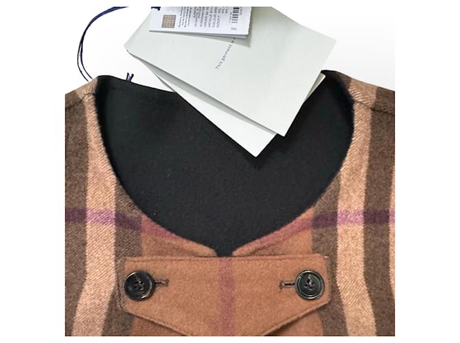 Capa reversible Burberry estampado Check Castaño Negro - vista 18