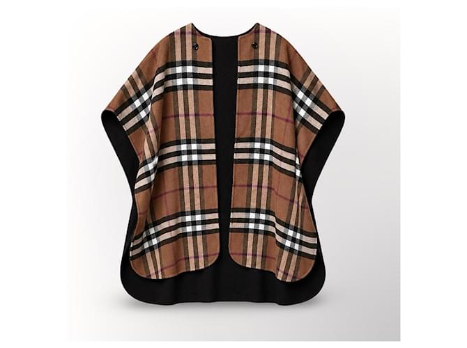 Capa reversible Burberry estampado Check Castaño Negro - vista 3