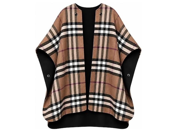 Capa reversible Burberry estampado Check Castaño Negro - vista 5