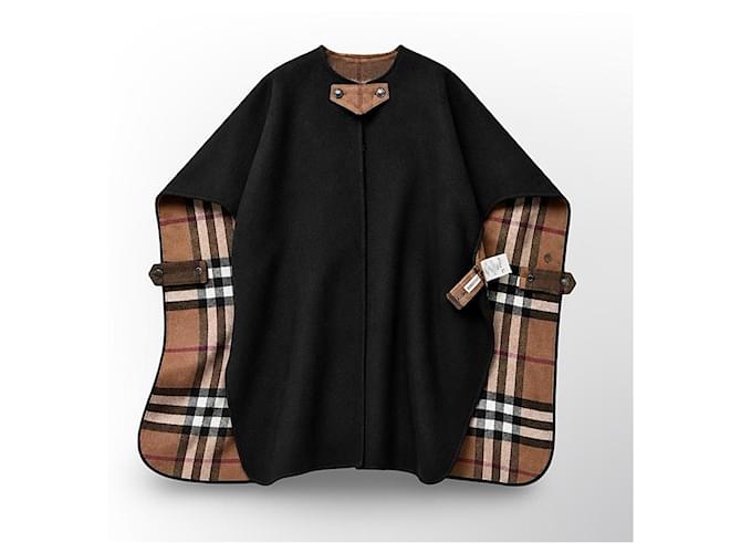 Capa reversible Burberry estampado Check Castaño Negro - vista 6