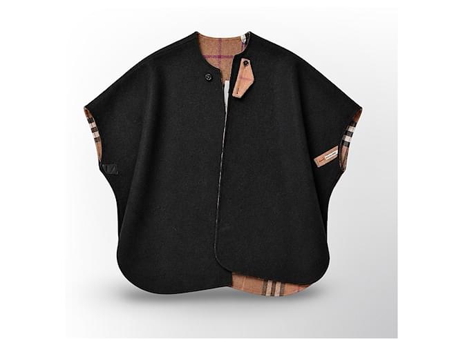 Capa reversible Burberry estampado Check Castaño Negro - vista 7