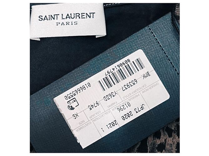 Camiseta Saint Laurent estampado leopardo degradado Castaño Estampado de leopardo - vista 12