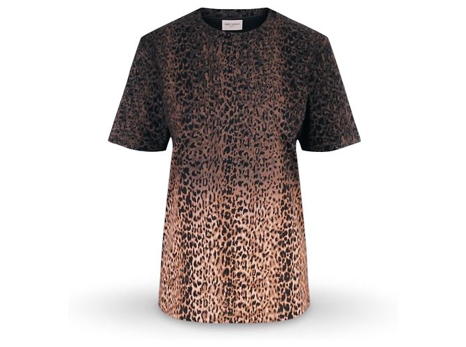 Camiseta Saint Laurent estampado leopardo degradado Castaño Estampado de leopardo - vista 13