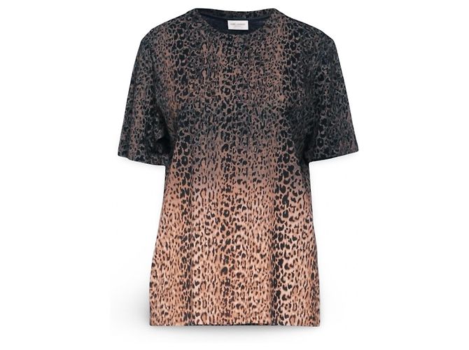 Camiseta Saint Laurent estampado leopardo degradado Castaño Estampado de leopardo - vista 2