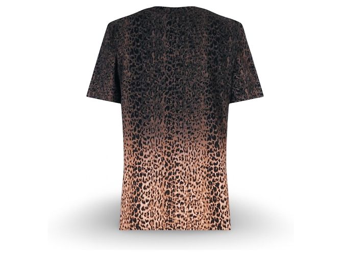 Camiseta Saint Laurent estampado leopardo degradado Castaño Estampado de leopardo - vista 3