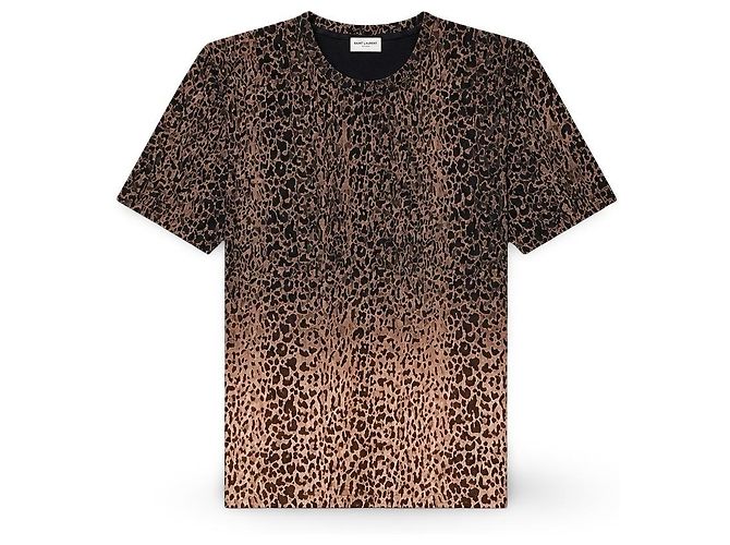 Camiseta Saint Laurent estampado leopardo degradado Castaño Estampado de leopardo - vista 5